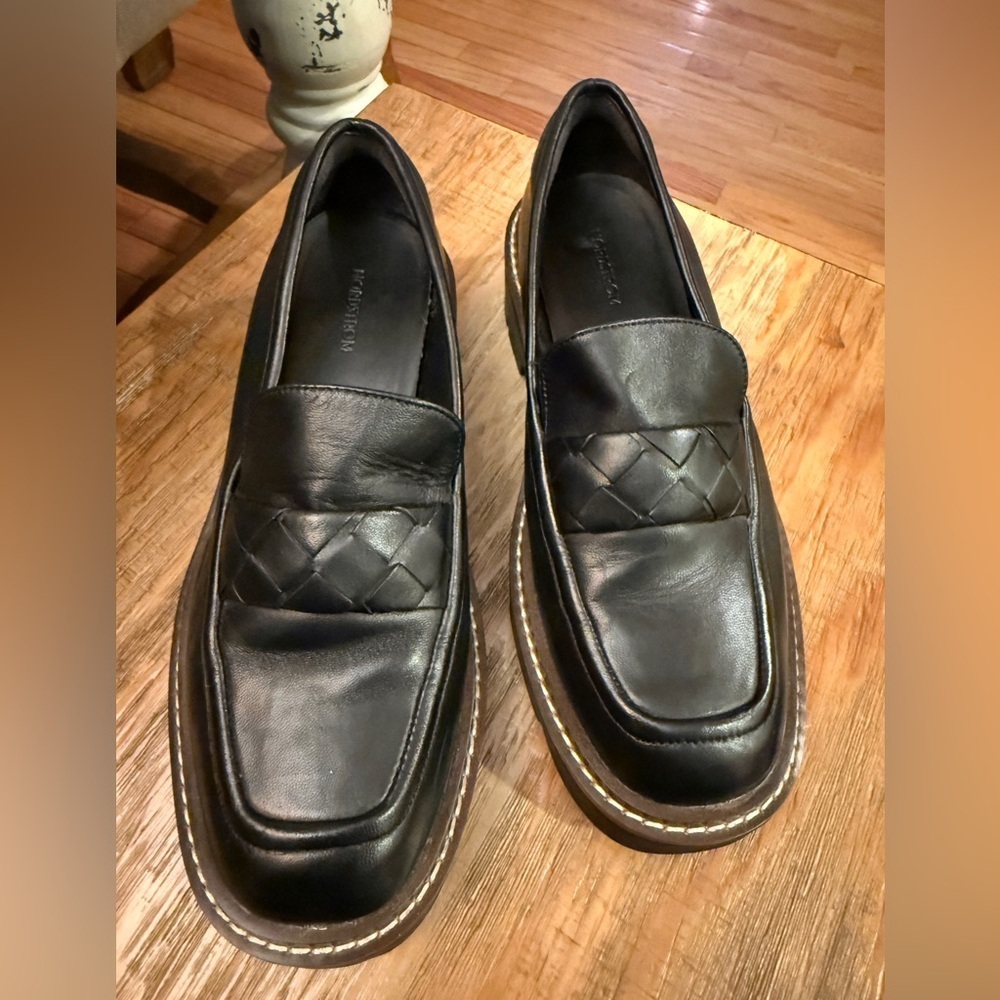 Nordstrom Torie Lea Platform Loafer Size 7.5W Carolyn Bessette 90s minimalist